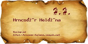 Hrncsár Heléna névjegykártya